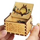 Новинка деревянная музыкальная шкатулка Totoro с изображением рассекающего демонов спирированного дигимона тематическая песня Хэллоуин Рождество Новогодний подарок