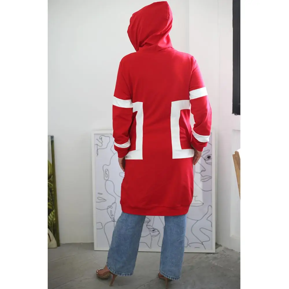 Женская толстовка большого размера с длинным рукавом повседневная одежда в