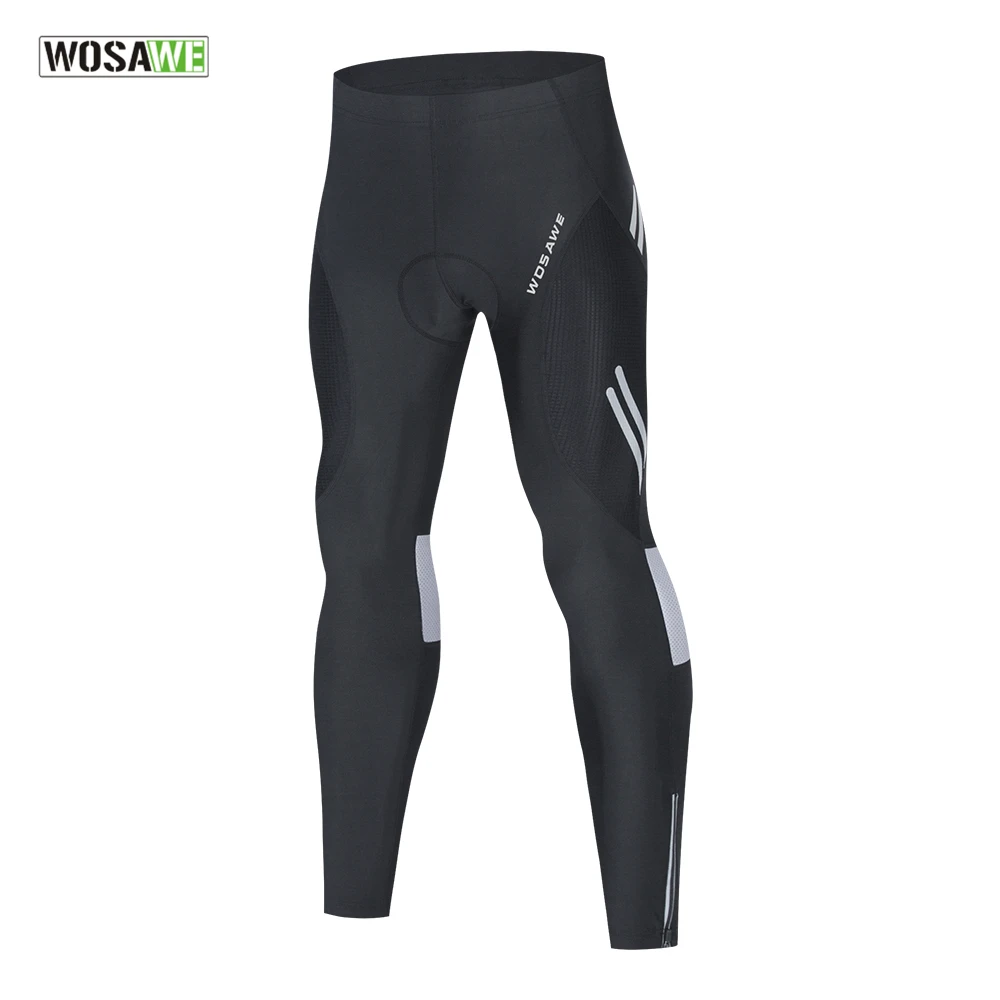 

WOSAWE Reflective Men's Cycling Pants Quick-Dry Mountain Bike Tights 3D Gel Padded Riding MTB Spinning Bicycle Trouser