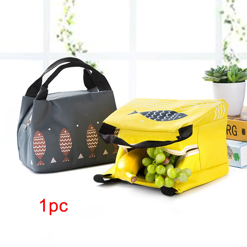 Оксфордская тканевая сумка для ланча вместительная школьная Изолированная
