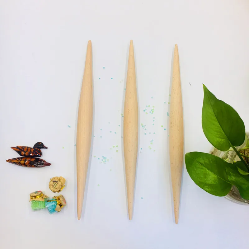 Профессиональная деревянная скалка для макаронных изделий с двойным