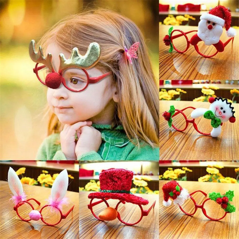 

Funny Christmas Ornaments Glasses Frames Evening Party Toy Kids Xmas Gifts Decor