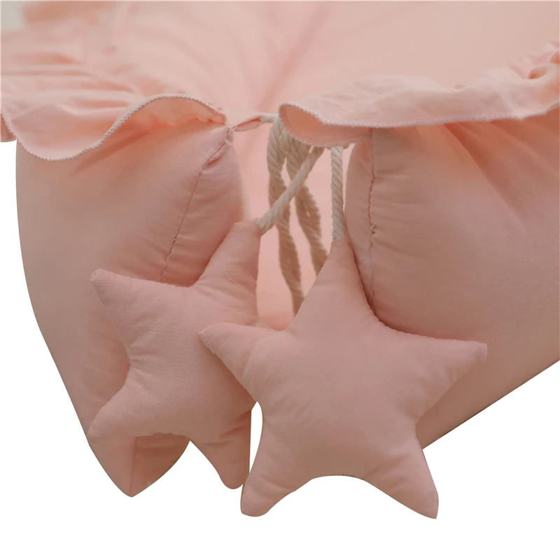 

2021 New Hot Sale Fashion Portable Soft Newborn Lounger Crib Ruffled Imitating Baby Mattress Baby Lounger Sleeping and Traveling