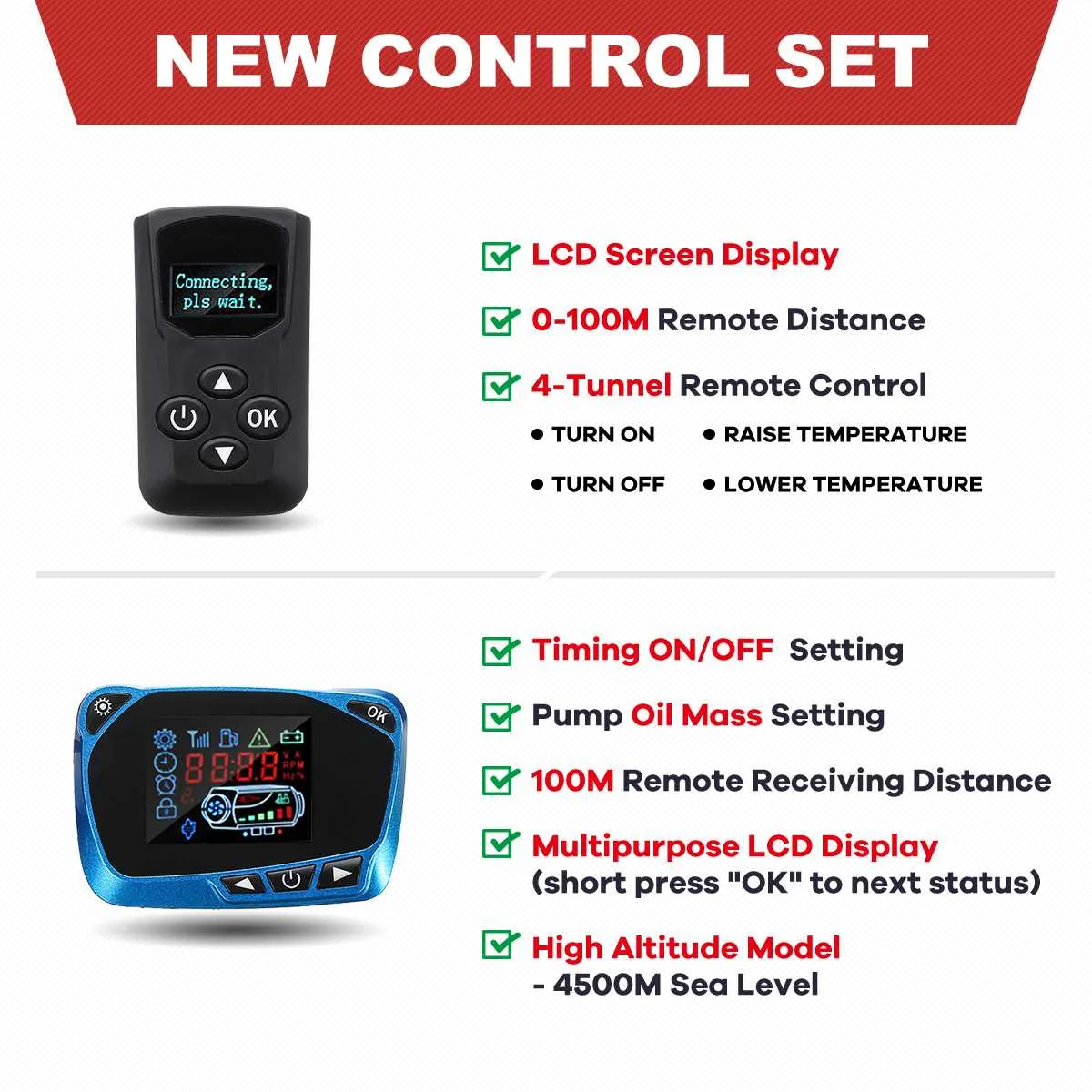 $130.34 Car Heater All In One 8KW 12V Air Diesel Parking Heater Single Hole Car Heater For RV Trucks Motor-Homes Boats Bus LCD Switch