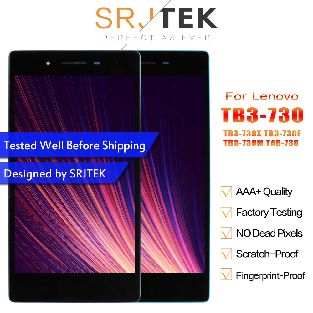 

7 "для Lenovo Tab3 3 7 730 TB3-730 TB3-730X TB3-730F TB3-730M TAB-730 сенсорный экран дигитайзер ЖК-экран дисплей сборка Рамка