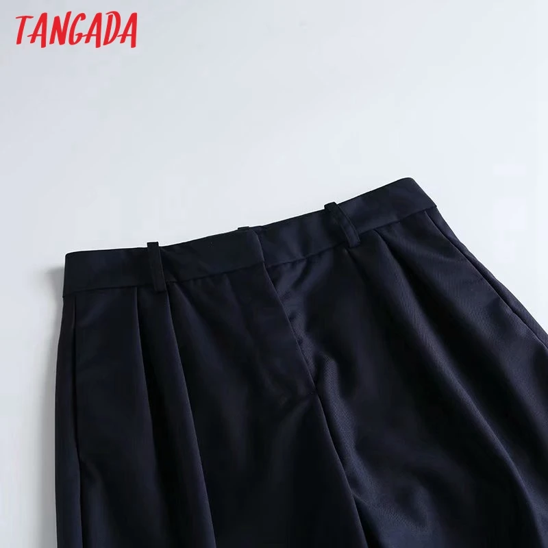Брюки Tangada женские в морском стиле модные Костюмные штаны с карманами офисные