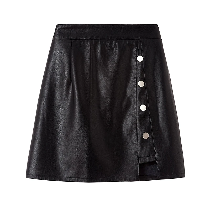 

Pu Leather Mini Female Plus Large Size Korean Oversized Vintage Women'S Pencil Skirts Clothes Lady Trendy 2020 D0392