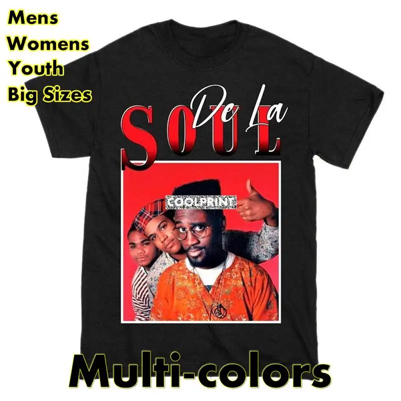 

Футболка De La Soul с коротким рукавом для мужчин и женщин, модная рубашка в мягком стиле, с оригинальным графическим принтом, оверсайз