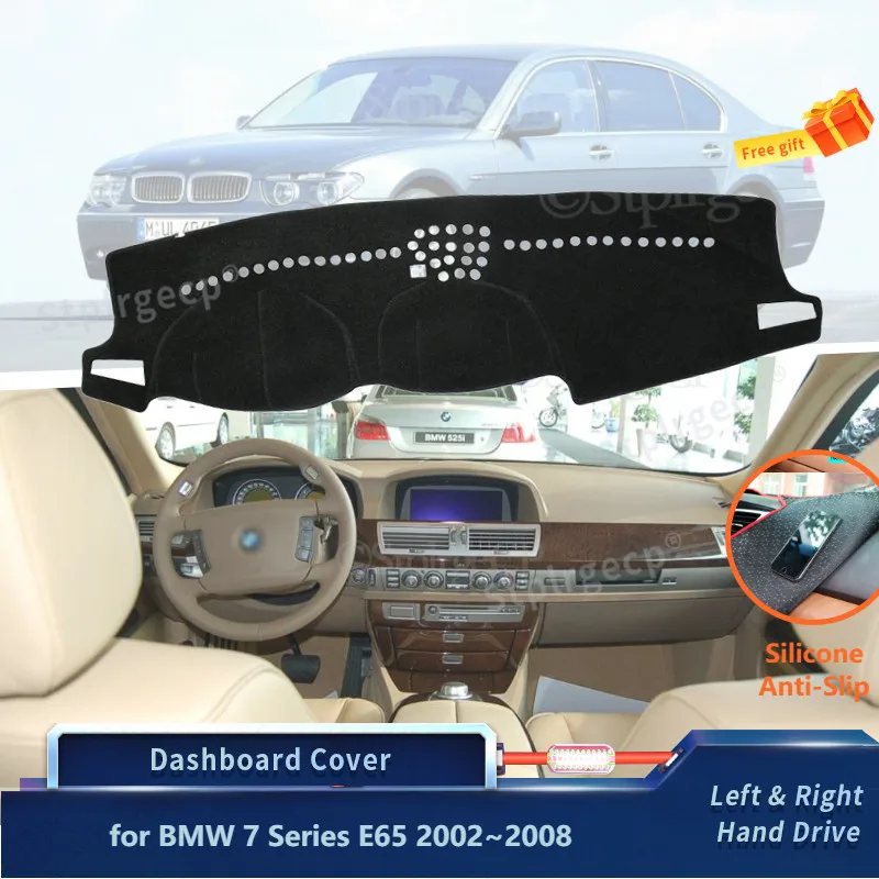 

for BMW 7 Series E65 2002~2008 Silicone Anti-Slip Mat Dashboard Cover Pad Sunshade Dashmat Protect Carpet Anti-UV 730i 740i 750i
