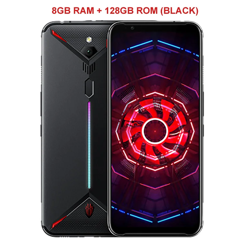 Black 8GB 128GB Мобильный телефон zte Nubia Red Magic 3, 6,65 дюймов, Восьмиядерный процессор Snapdragon 855, отпечаток пальца, фронтальная камера 16 МП, задняя камера 48 МП, 8 ГБ, 128 ГБ, 5000 мАч, игровой телефон - Цвет: Black 8GB 128GB