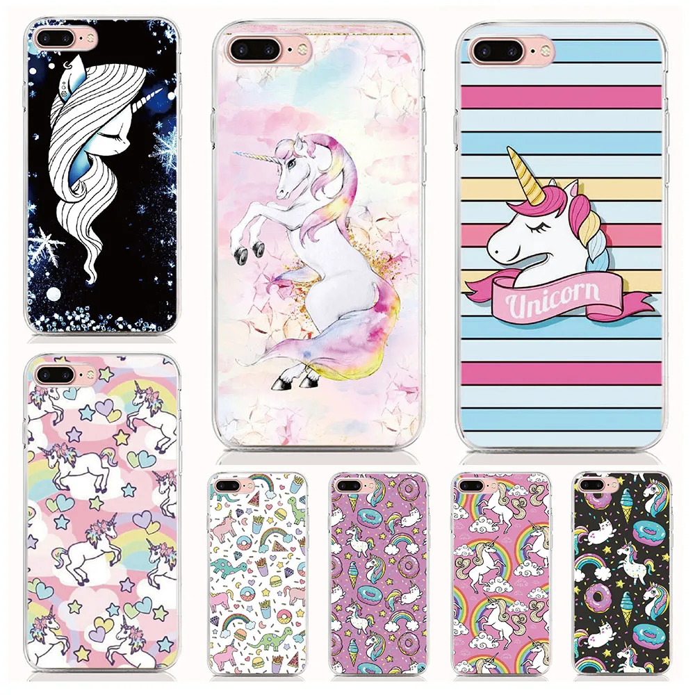

For Wiko Lenny 5 4 3 Jerry Tommy Harry Sunny 2 3 Plus View 2 Go XL U Feel Lite Unicorn Rainbow print soft TPU Silicone Cases