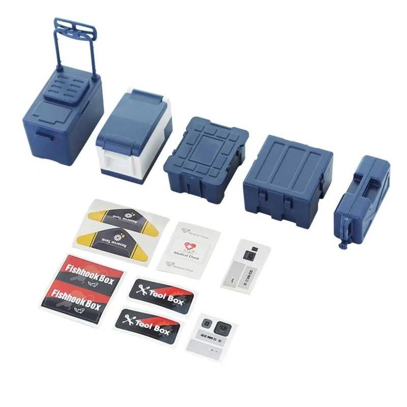 

5 шт./компл. имитация украшений, ящик для инструментов с топливным баком, холодильник для 1/10 RC Crawler Traxxas TRX4 Axial SCX10 Redcat