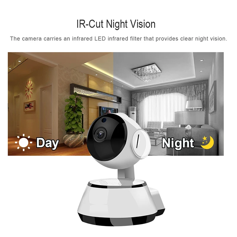 720P Home Security IP Camera Wifi Smart Audio Wireless Mini Baby Night Vision CCTV WiFi Monitor Network |