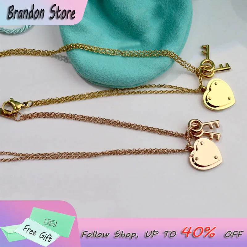 

2022 Original 925 Sterling Silver Tif Bracelet High Quality Heart Shape Key Bracelet Ladies Christmas Party Luxury Jewelry Gift