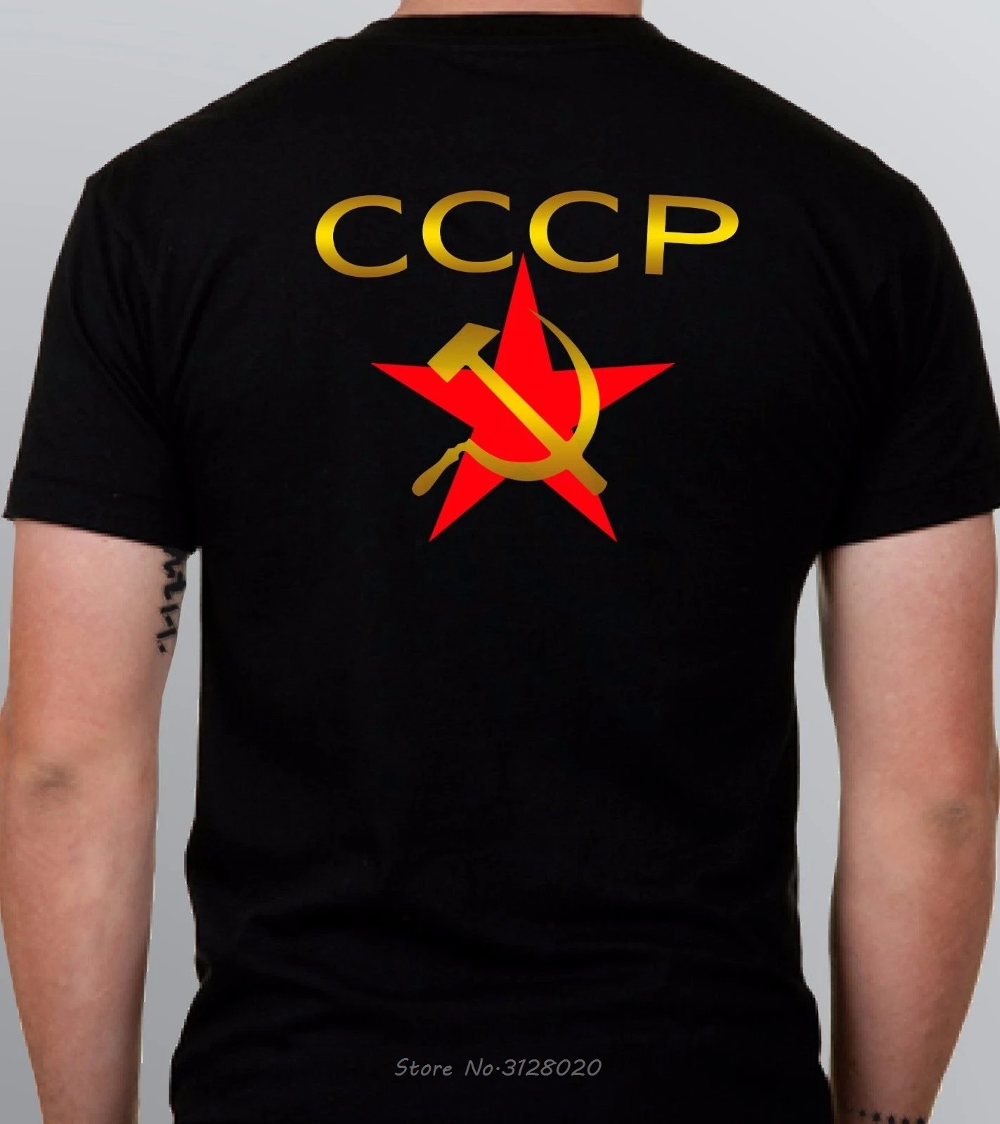 Советский Союз Россия СССР футболка Путин Молот серп винтажная Мужская с круглым