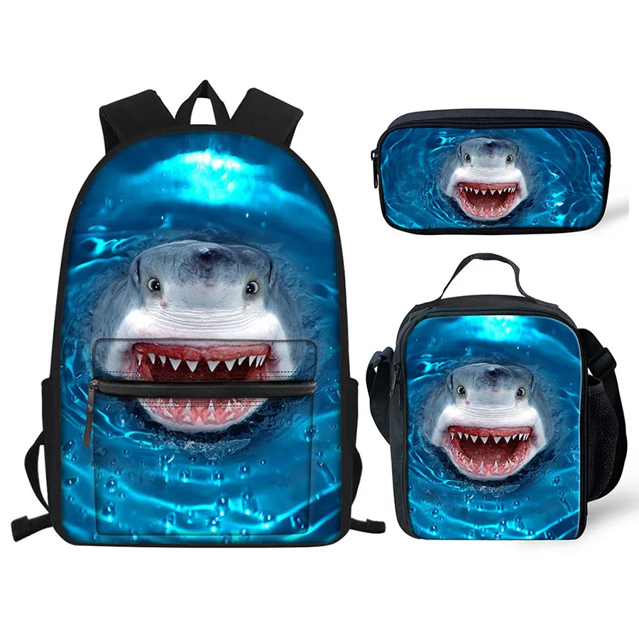 

HYCOOL Boys Girls School Backpack Shark Cartoon Sloth Pattern Primary Student Schoolbag Book Bags Children Kid Lunch Pencil Bag