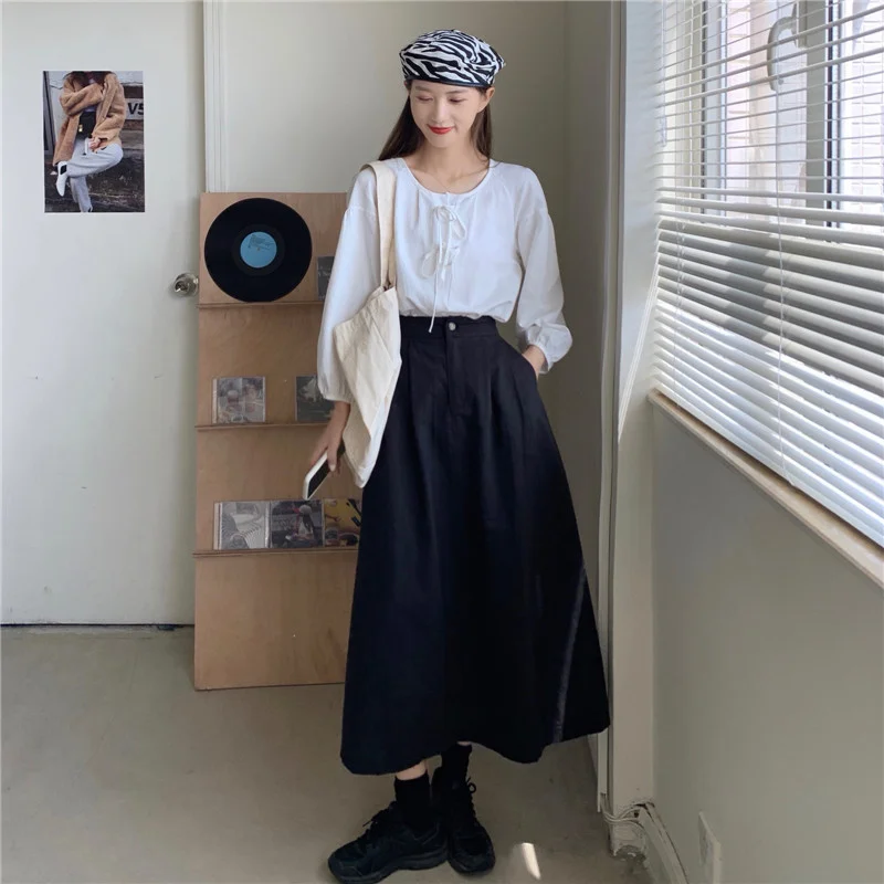 Юбка А-силуэта средней длины для женщин весна-осень 2021 |