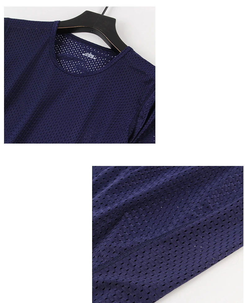 Men's Sexy Transparent Mesh T-shirts Male Short Sleeve Hollow Out T Shirt Summer Casual Fitness Tee Tops Plus Size D501605 | Мужская