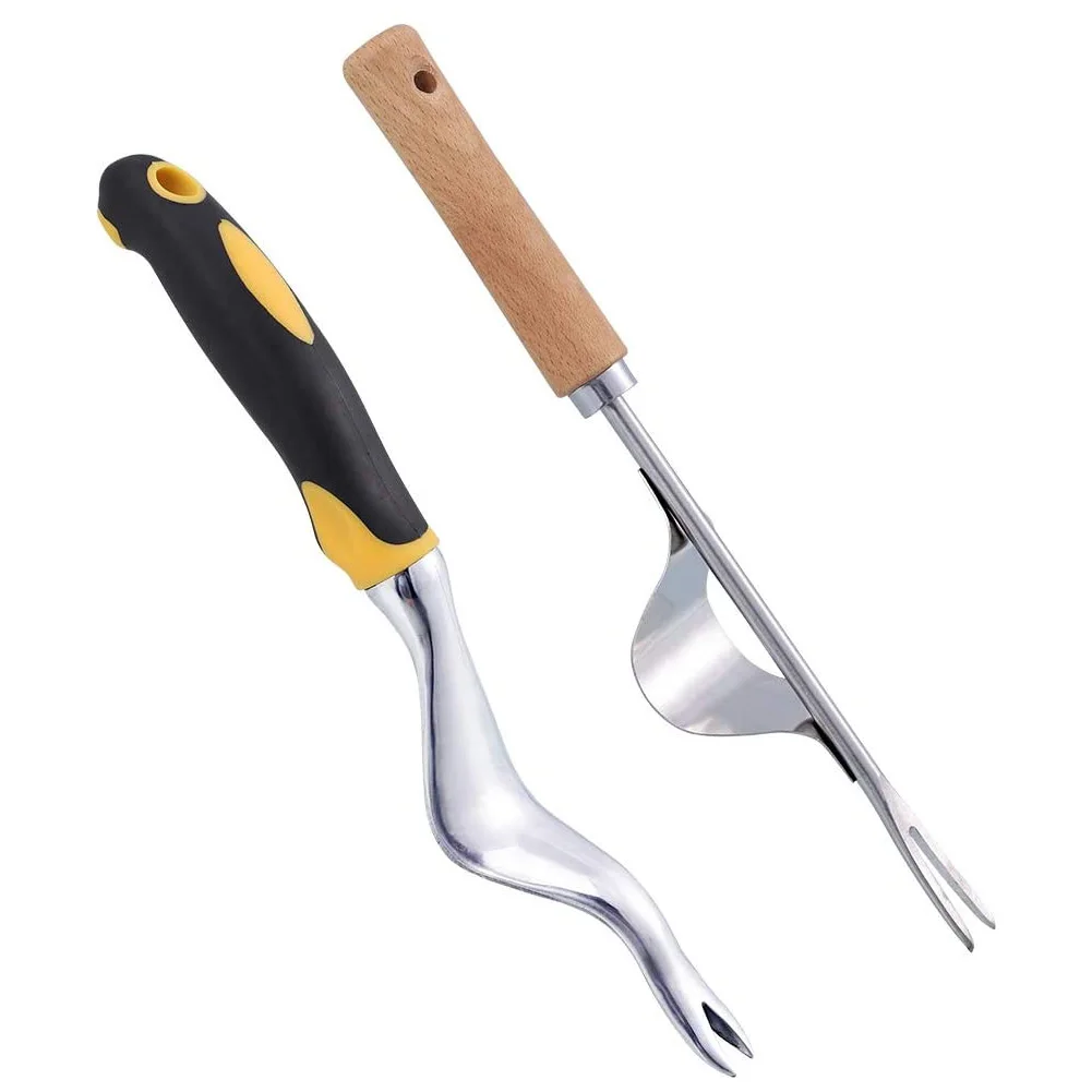 

2PC Garden Weeder Tool Lawn Sturdy Digging Puller Hand Weeding Effective Easy Apply Trimming Removal Grass puller Long Handle