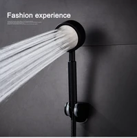 black wire drawing pressurized shower head 304 stainless steel hand held shower head set household detachable and washable