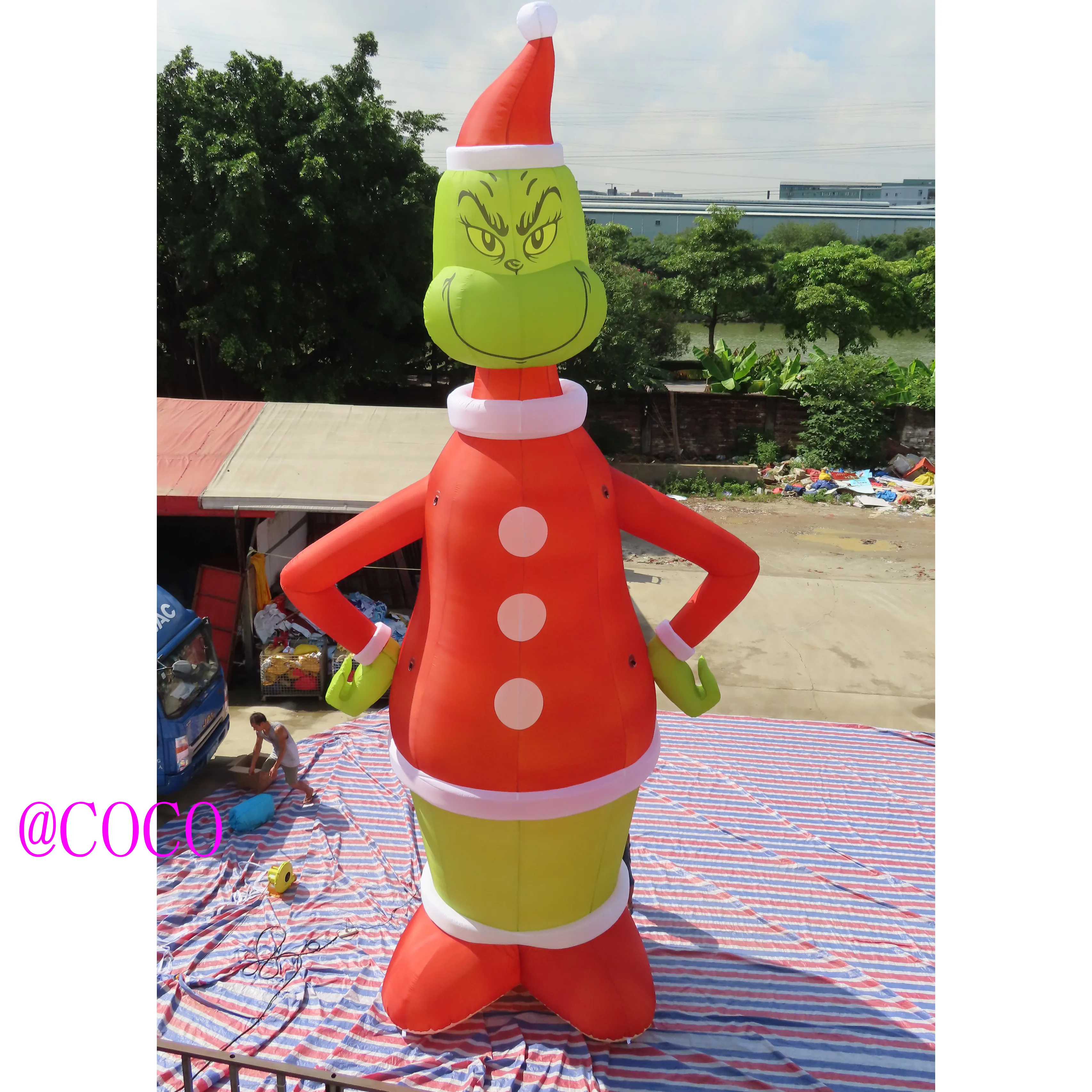 Бесплатная доставка по воздуху! 9 м высокий Рождественский уличный Гигантский