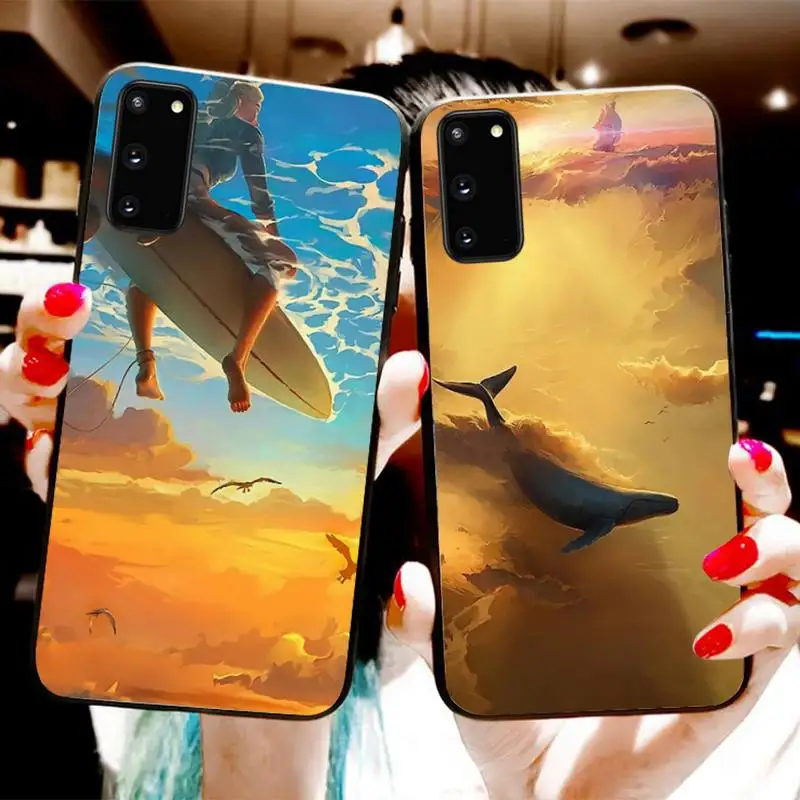 

Aesthetic Mood Cartoon Phone Case For Samsung S20 S10 S21 S30 Plus S9 S10PLUS S20FE S21ULTRA