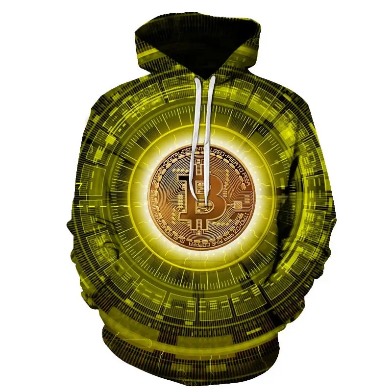 

Autumn Men's And Women's Cool Hoodies 3d Printed Bitcoin Tee Fashion Sweatshirt Streetwear Fun Hip Hop Casual Pullover Coat