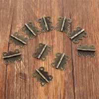 10pcs antique cabinet furniture hinges jewelry wooden boxes 4 hole butterfly vintage hinge furniture fittings for door cabinets