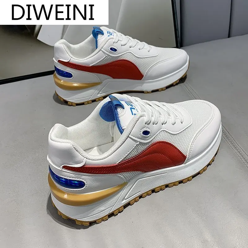 

2021 Fall Women Vulcanized Shoes Lightweight Women Shoes Fashion Casual Shoes Breathable Non-slip Shoes Thick-soled Shoes Woman