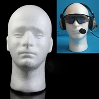 male mannequin styrofoam foam professional manikin head model wig glasses hat display stand handmade artificial men head moulds