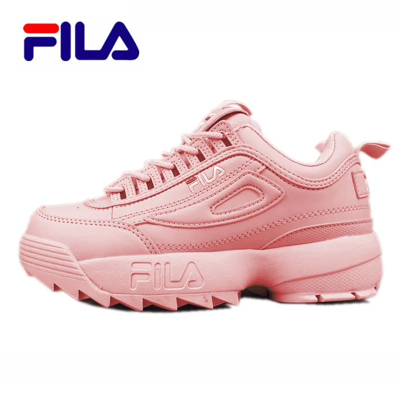 Мужские кроссовки для бега Fila Disruptor II 2 черные белые на толстой подошве с большими