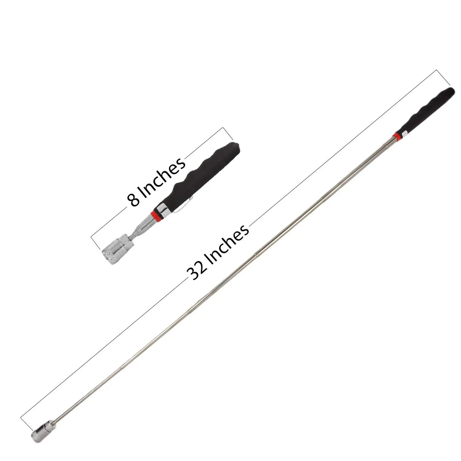 

2Pcs LED Telescoping Magnetic Iron Nut B-olt Screw Hardware Tools Pick-up Stick 2019