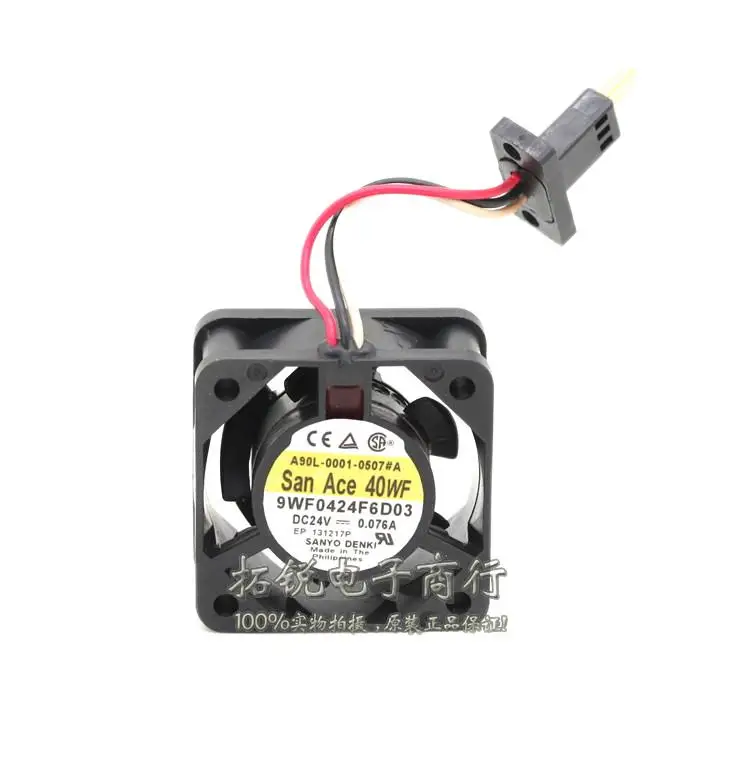 Sanyo 9wf0424f6d03 24V 0.076a 4020 водонепроницаемый Вентилятор Fanuc