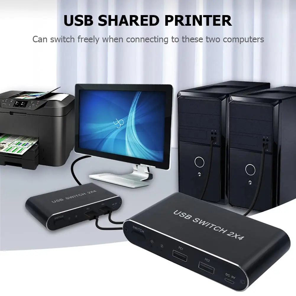 

4 порта USB 2,0 совместное использование устройства переключатель адаптер Коробка концентратор для ПК сканер обратная совместимость с устрой...