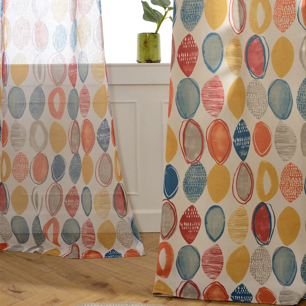 2020 горячая Распродажа занавески с принтом современный стиль для гостиной