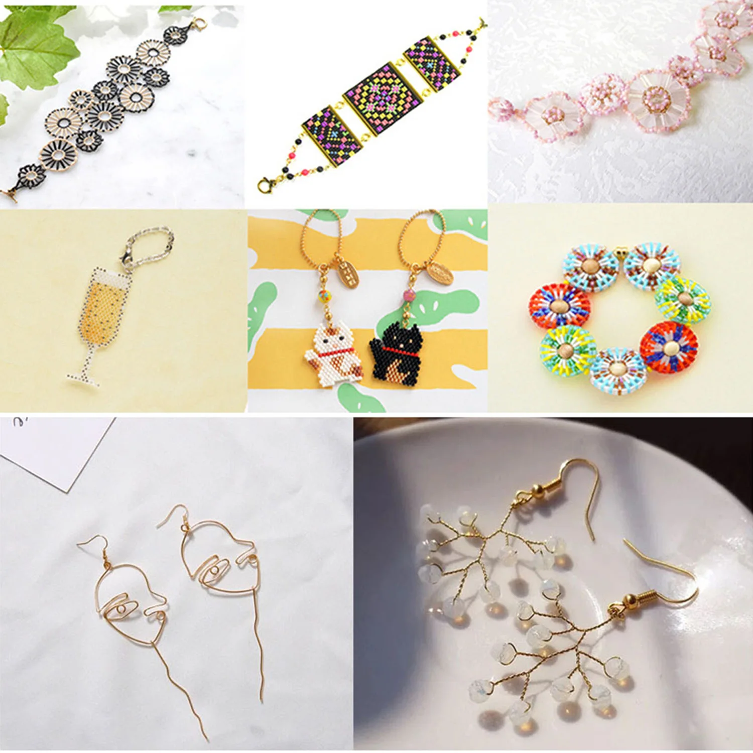 Детские стеклянные бусины ручной работы набор из 24 цветов для изготовления