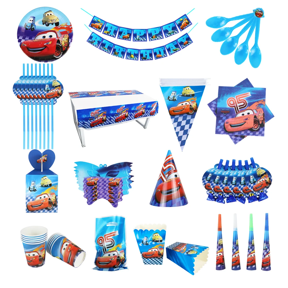 Disney Cars Decorazioni Per Feste Di Compleanno Bomboniere Saetta Mcqueen Bicchieri Di Carta Piatti Baby Shower Articoli Per La Tavola Usa E Getta