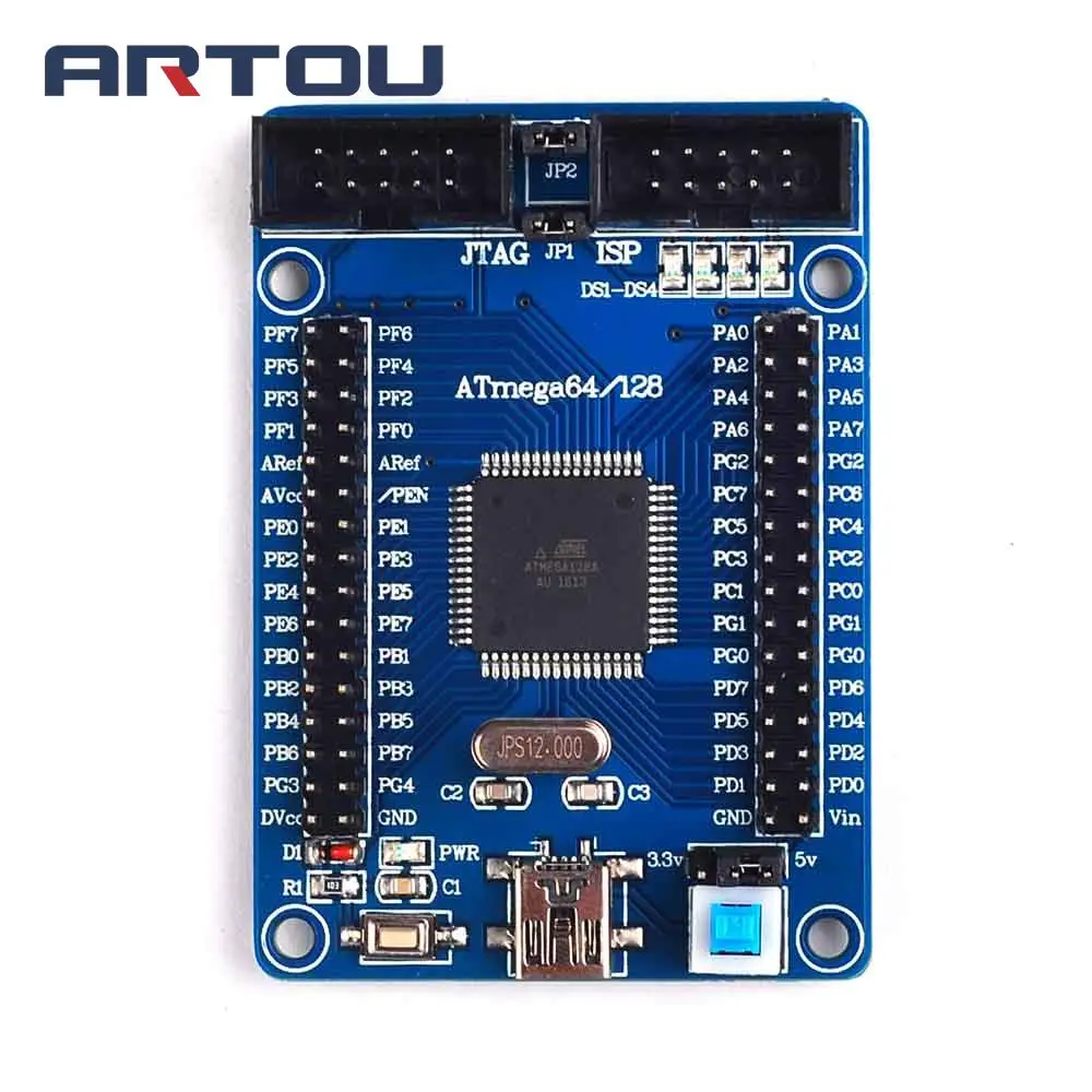 ATmega128 макетная плата AVR макетная плата обучающая плата минимальная системная Базовая плата