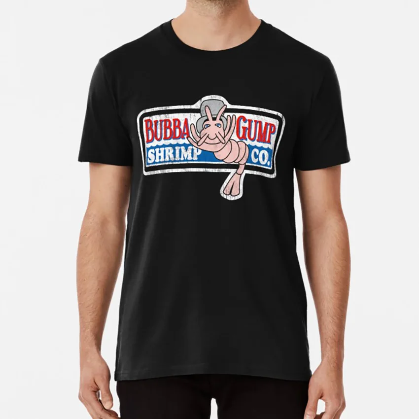 Bubba Gump футболка forrest gump креветка bubba bubbagump забавный фильм ТВ крутая|Мужские