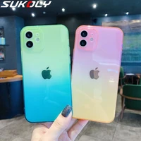 shockproof gradient clear silicone case camera lens protection tpu cover for iphone 11 12 pro max xs max xr x 8 7 plus se 2020