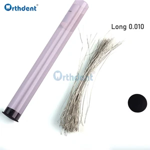 100 шт.упак. Стоматологическая Ортодонтическая пластина для таблетированного Лигатура провода Нержавеющаясталь Kobayashi кронштейн галстуком-бабочкой с длинными 0,010 стоматологии терапии