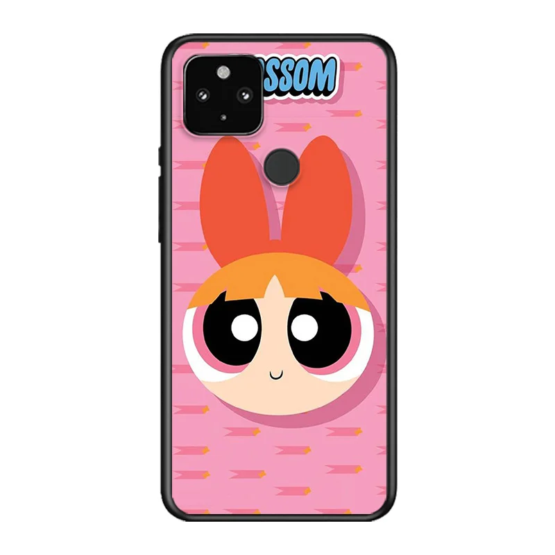 

Cute Cartoon Policewoman Soft TPU Silicone Black Cover For Google Pixel 5 4A 5G 4 XL Phone Case