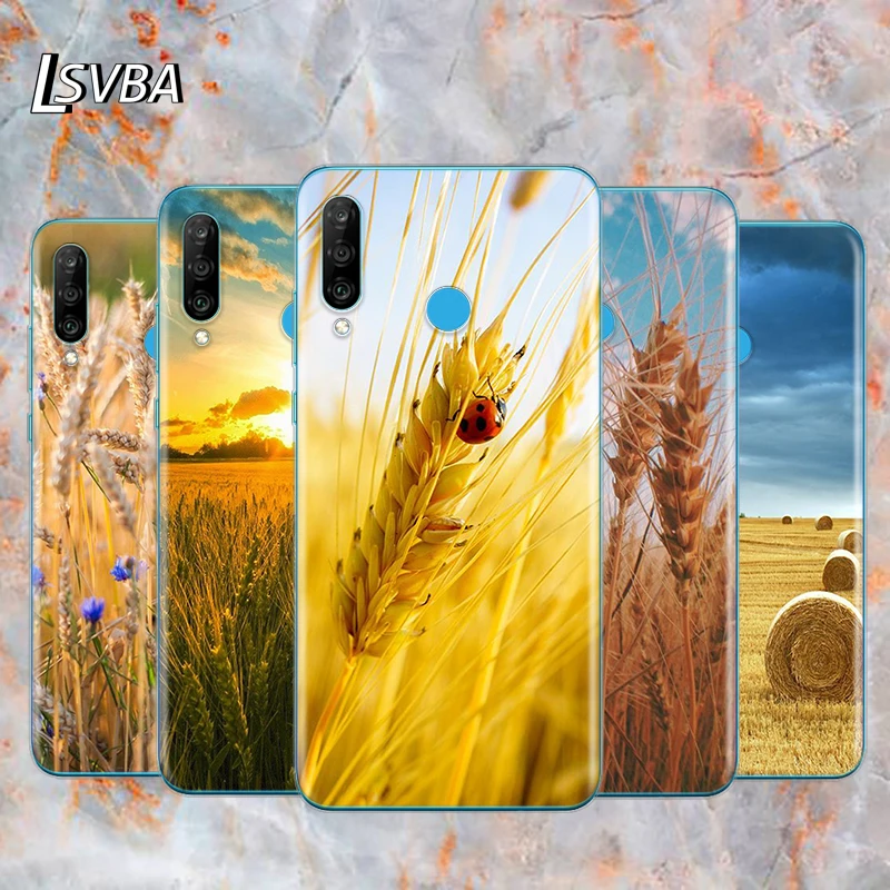 

Of Ripe Wheat Life Soft TPU Silicone Cover For Huawei P40 P30 P20 Pro P10 P9 P8 Lite E Plus 2019 2017 Phone Case