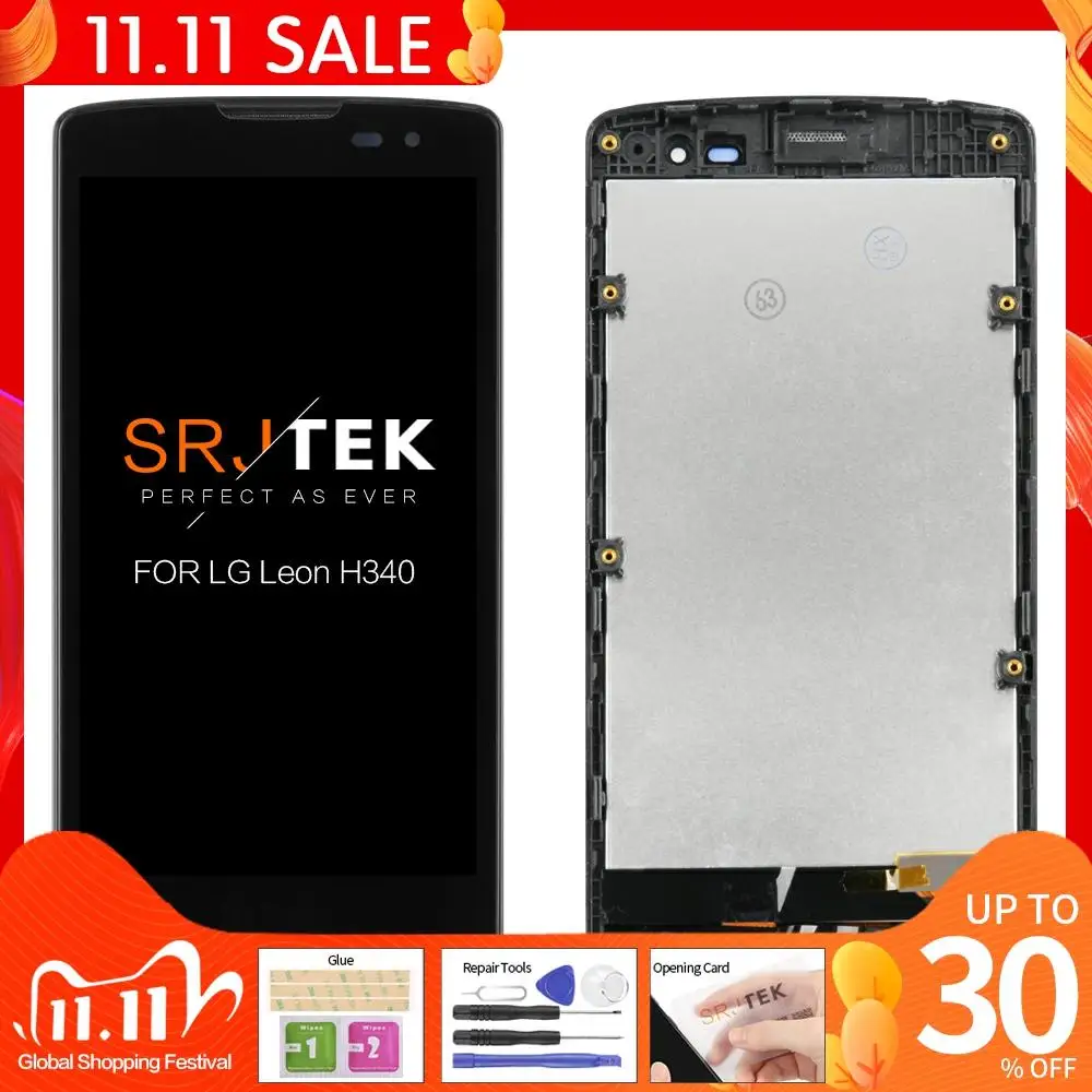 

Original For LG Leon H340 h320 h324 H340N H326 MS345 C50 LCD Display Touch Screen Digitizer Assembly Black free shipping