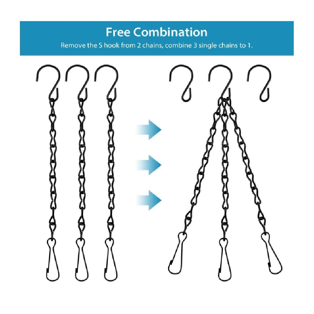 Железные подвесные цепочки 24 см/88 см с крючком для кормушки птиц садовая