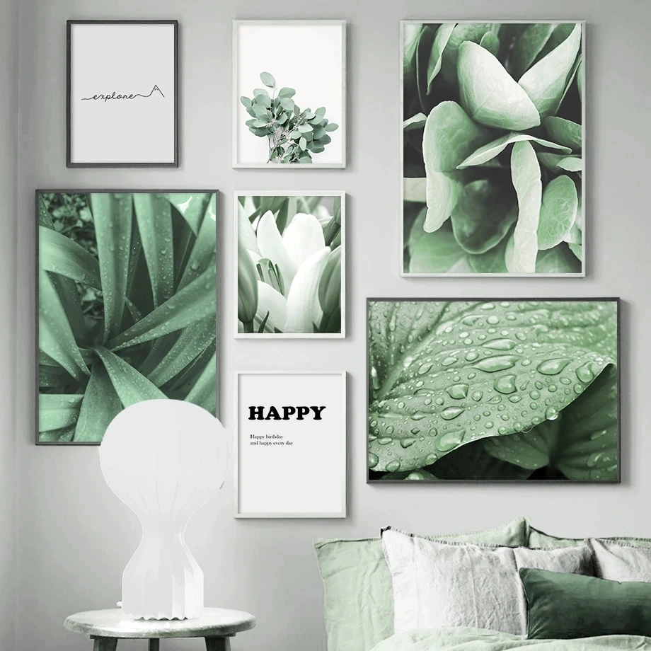 

Lily Eucalyptus Green Plant Art Nature Wall Art Canvas Painting Nordic Posters And Prints Wall Picture Living Room Home Decor