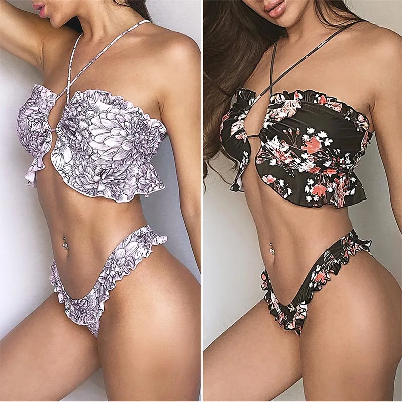 Женский купальник бандаж Corda Bandagem Maiô Feminino plasado Corte Alto Verao пляжная одежда бикини