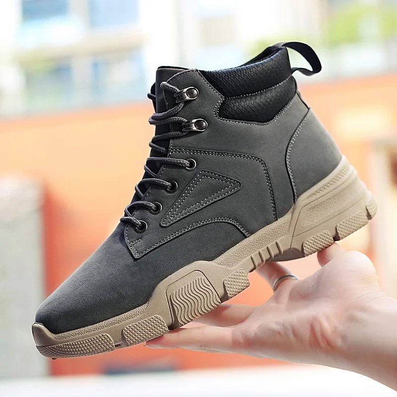 

2021 New Winter Boots Men Outdoor High Top Shoes Comfortable Waterproof Sneakers Men Hommes