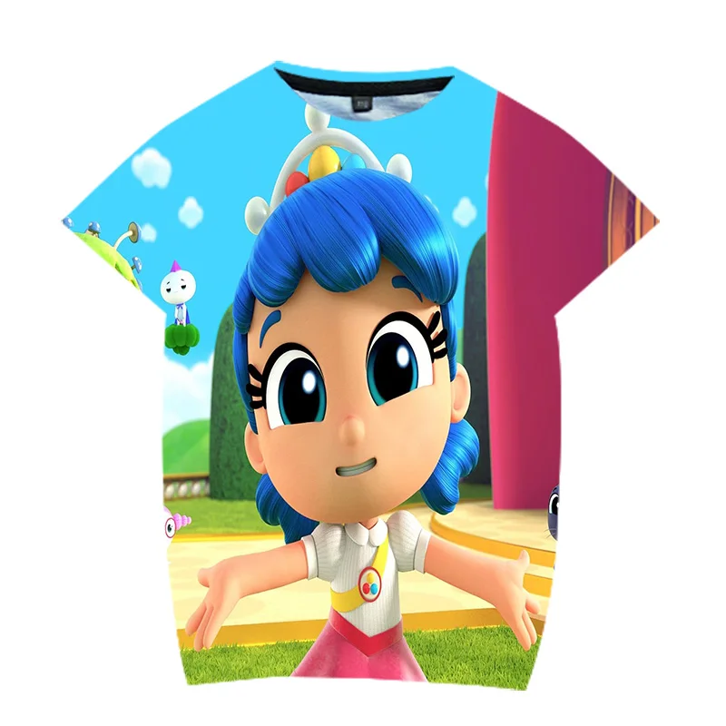 

2021Summer New 3D Printing Cartoon Animation And Rainbow Kingdom Cute Funny Kawaii Breathable Boy/Girls Short Sleeves