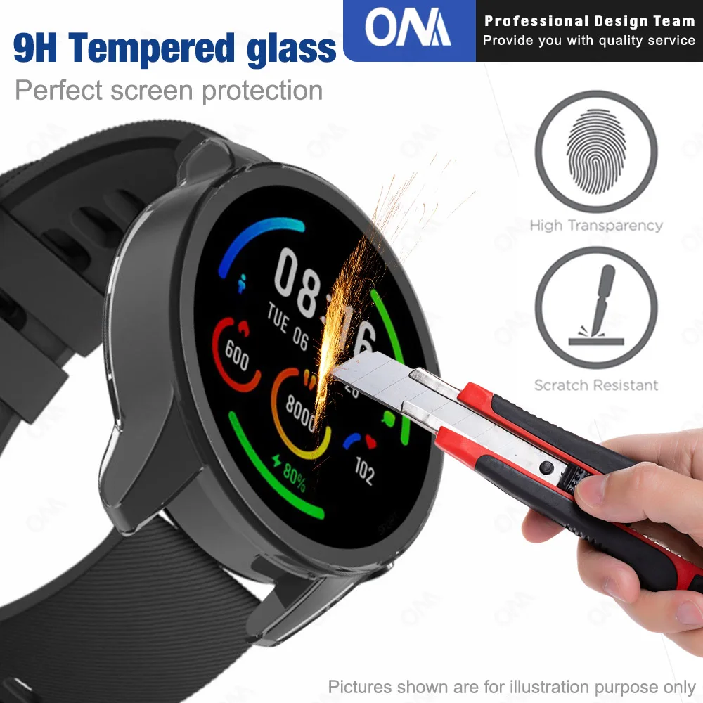 Чехол для Xiaomi Mi Watch цветной спортивный бампер с полным покрытием жесткий чехол